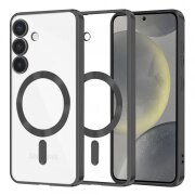 Husa MagSafe pentru Samsung Galaxy S24 S921, Techsuit, Luxury Crystal, Neagra