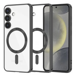 Husa MagSafe pentru Samsung Galaxy S24 S921, Techsuit, Luxury Crystal, Neagra