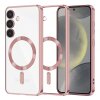 Husa MagSafe pentru Samsung Galaxy S24 S921, Techsuit, Luxury Crystal, Roz