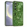 Husa MagSafe pentru Samsung Galaxy S24 S921, Techsuit, Luxury Glitter, Verde Inchis
