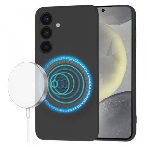 Husa MagSafe pentru Samsung Galaxy S24 S921, Techsuit, SoftFlex, Neagra