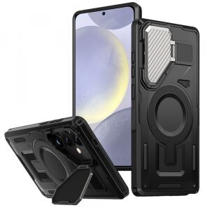 Husa MagSafe pentru Samsung Galaxy S24+ S926, Techsuit, CamVault, Neagra