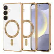 Husa MagSafe pentru Samsung Galaxy S24+ S926, Techsuit, Luxury Crystal, Aurie