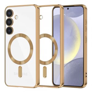 Husa MagSafe pentru Samsung Galaxy S24+ S926, Techsuit, Luxury Crystal, Aurie