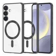 Husa MagSafe pentru Samsung Galaxy S24+ S926, Techsuit, Luxury Crystal, Neagra
