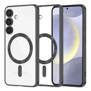 Husa MagSafe pentru Samsung Galaxy S24+ S926, Techsuit, Luxury Crystal, Neagra