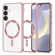 Husa MagSafe pentru Samsung Galaxy S24+ S926, Techsuit, Luxury Crystal, Roz