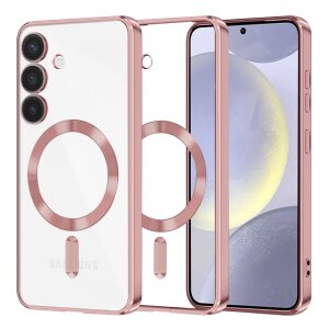 Husa MagSafe pentru Samsung Galaxy S24+ S926, Techsuit, Luxury Crystal, Roz