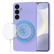 Husa MagSafe pentru Samsung Galaxy S24+ S926, Techsuit, SoftFlex, Mov Deschis