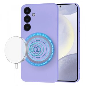 Husa MagSafe pentru Samsung Galaxy S24+ S926, Techsuit, SoftFlex, Mov Deschis