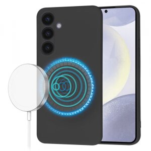 Husa MagSafe pentru Samsung Galaxy S24+ S926, Techsuit, SoftFlex, Neagra