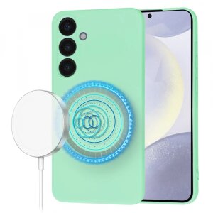 Husa MagSafe pentru Samsung Galaxy S24+ S926, Techsuit, SoftFlex, Verde