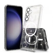 Husa MagSafe pentru Samsung Galaxy S24+ S926, Techsuit, SparkleSkin, Transparenta