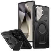 Husa MagSafe pentru Samsung Galaxy S24 Ultra S928, Techsuit, CamVault, Neagra