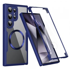 Husa MagSafe pentru Samsung Galaxy S24 Ultra S928, Techsuit, ColorVerse 360, Albastra