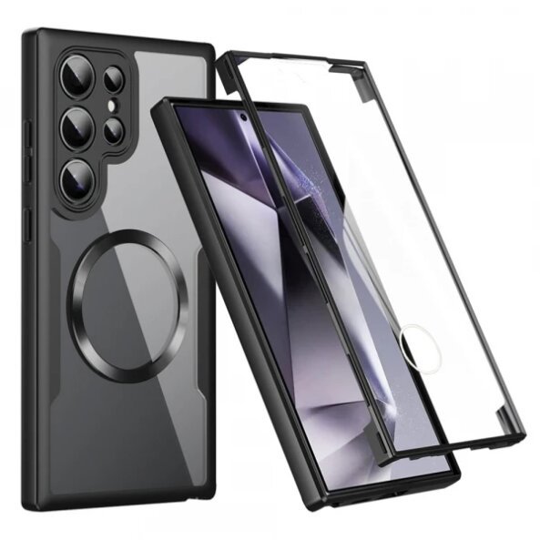 Husa MagSafe pentru Samsung Galaxy S24 Ultra S928, Techsuit, ColorVerse 360, Neagra