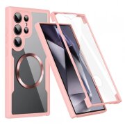 Husa MagSafe pentru Samsung Galaxy S24 Ultra S928, Techsuit, ColorVerse 360, Roz