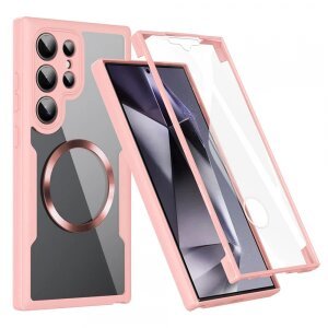 Husa MagSafe pentru Samsung Galaxy S24 Ultra S928, Techsuit, ColorVerse 360, Roz