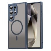 Husa MagSafe pentru Samsung Galaxy S24 Ultra S928, Techsuit, HaloFrost II, Bleumarin