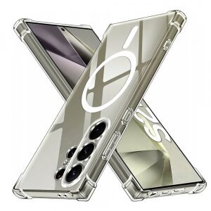 Husa MagSafe pentru Samsung Galaxy S24 Ultra S928, Techsuit, Shockproof, Transparenta