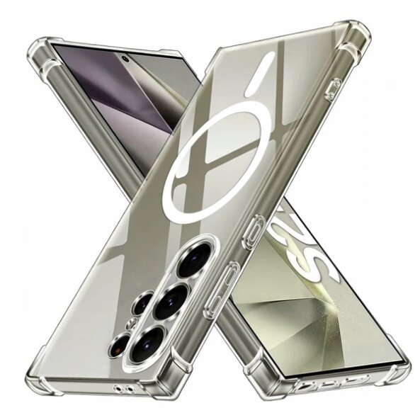 Husa MagSafe pentru Samsung Galaxy S24 Ultra S928, Techsuit, Shockproof, Transparenta