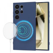 Husa MagSafe pentru Samsung Galaxy S24 Ultra S928, Techsuit, SoftFlex, Bleumarin