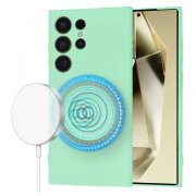 Husa MagSafe pentru Samsung Galaxy S24 Ultra S928, Techsuit, SoftFlex, Verde