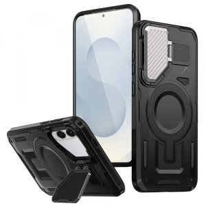 Husa MagSafe pentru Samsung Galaxy S25 Edge S937, Techsuit, CamVault, Neagra