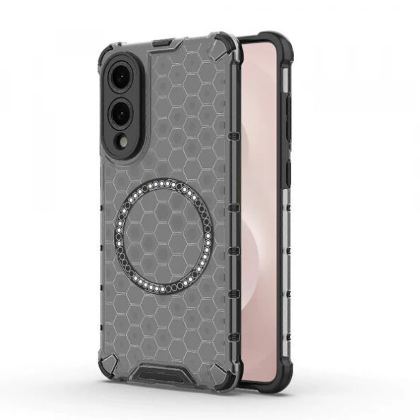 Husa MagSafe pentru Samsung Galaxy S25 Edge S937, Techsuit, HoneyComb Shield, Neagra