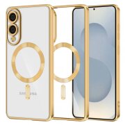 Husa MagSafe pentru Samsung Galaxy S25 Edge S937, Techsuit, Luxury Crystal, Aurie