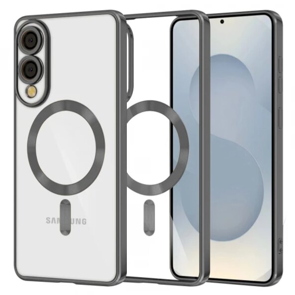 Husa MagSafe pentru Samsung Galaxy S25 Edge S937, Techsuit, Luxury Crystal, Neagra