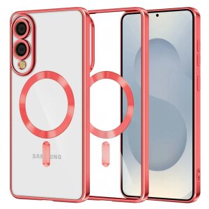 Husa MagSafe pentru Samsung Galaxy S25 Edge S937, Techsuit, Luxury Crystal, Rosie