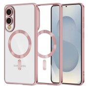 Husa MagSafe pentru Samsung Galaxy S25 Edge S937, Techsuit, Luxury Crystal, Roz