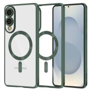 Husa MagSafe pentru Samsung Galaxy S25 Edge S937, Techsuit, Luxury Crystal, Verde Inchis