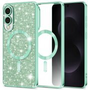 Husa MagSafe pentru Samsung Galaxy S25 Edge S937, Techsuit, Luxury Glitter, Verde Deschis