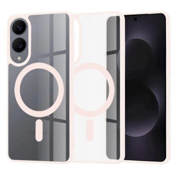 Husa MagSafe pentru Samsung Galaxy S25 Edge S937, Techsuit, Pro, Roz