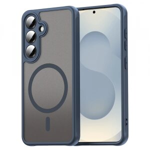 Husa MagSafe pentru Samsung Galaxy S25 S931, Techsuit, HaloFrost II, Bleumarin