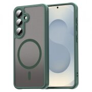 Husa MagSafe pentru Samsung Galaxy S25 S931, Techsuit, HaloFrost II, Verde