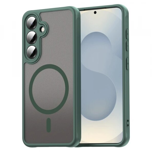 Husa MagSafe pentru Samsung Galaxy S25 S931, Techsuit, HaloFrost II, Verde