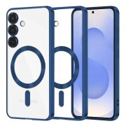 Husa MagSafe pentru Samsung Galaxy S25 S931, Techsuit, Luxury Crystal, Albastra