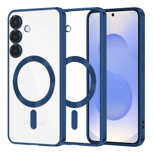 Husa MagSafe pentru Samsung Galaxy S25 S931, Techsuit, Luxury Crystal, Albastra