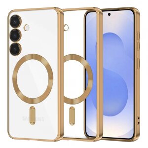 Husa MagSafe pentru Samsung Galaxy S25 S931, Techsuit, Luxury Crystal, Aurie