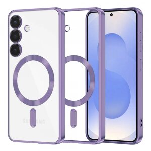 Husa MagSafe pentru Samsung Galaxy S25 S931, Techsuit, Luxury Crystal, Mov Deschis