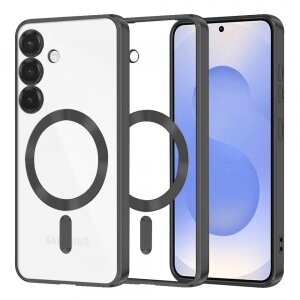 Husa MagSafe pentru Samsung Galaxy S25 S931, Techsuit, Luxury Crystal, Neagra