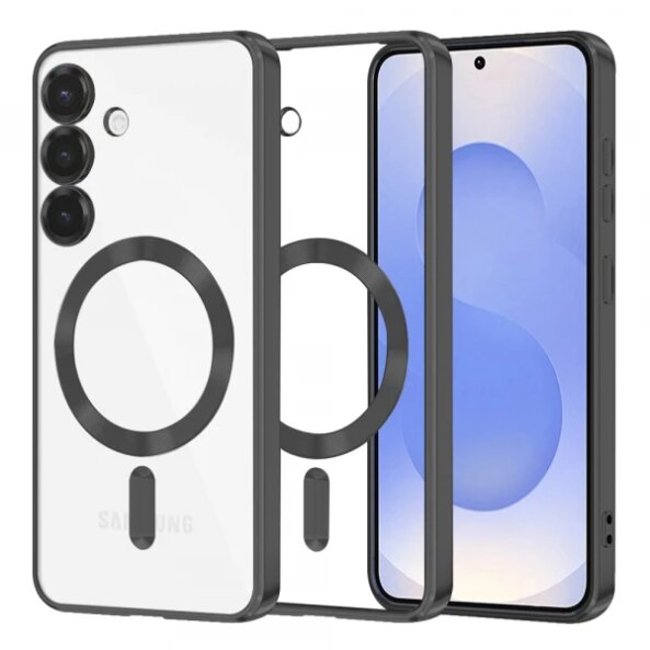 Husa MagSafe pentru Samsung Galaxy S25 S931, Techsuit, Luxury Crystal, Neagra