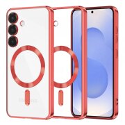 Husa MagSafe pentru Samsung Galaxy S25 S931, Techsuit, Luxury Crystal, Rosie