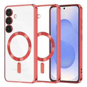 Husa MagSafe pentru Samsung Galaxy S25 S931, Techsuit, Luxury Crystal, Rosie