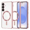 Husa MagSafe pentru Samsung Galaxy S25 S931, Techsuit, Luxury Crystal, Roz