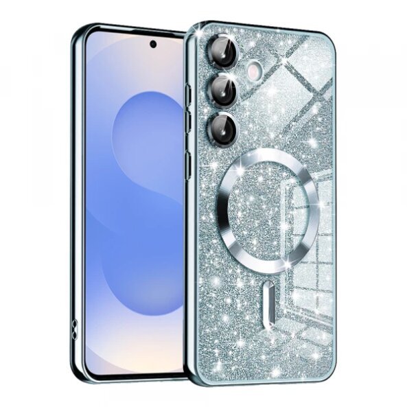 Husa MagSafe pentru Samsung Galaxy S25 S931, Techsuit, Luxury Glitter, Bleu