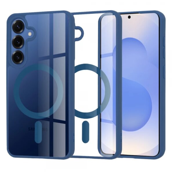 Husa MagSafe pentru Samsung Galaxy S25 S931, Techsuit, Pro, Albastra